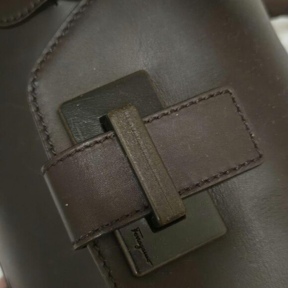 Salvatore Ferragamo Dark Brown Leather Handbag - Picture 10 of 16